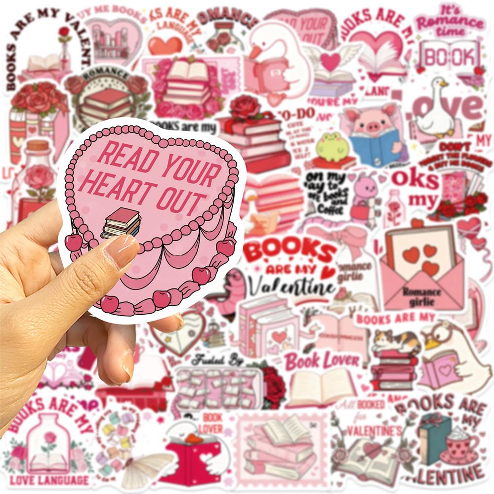 10/30/50pcs Valentine's Bookish Stickers English Letters Graffiti Decals DIY Phone Notebook Suitcase Romantic Aesthetic Sticker
