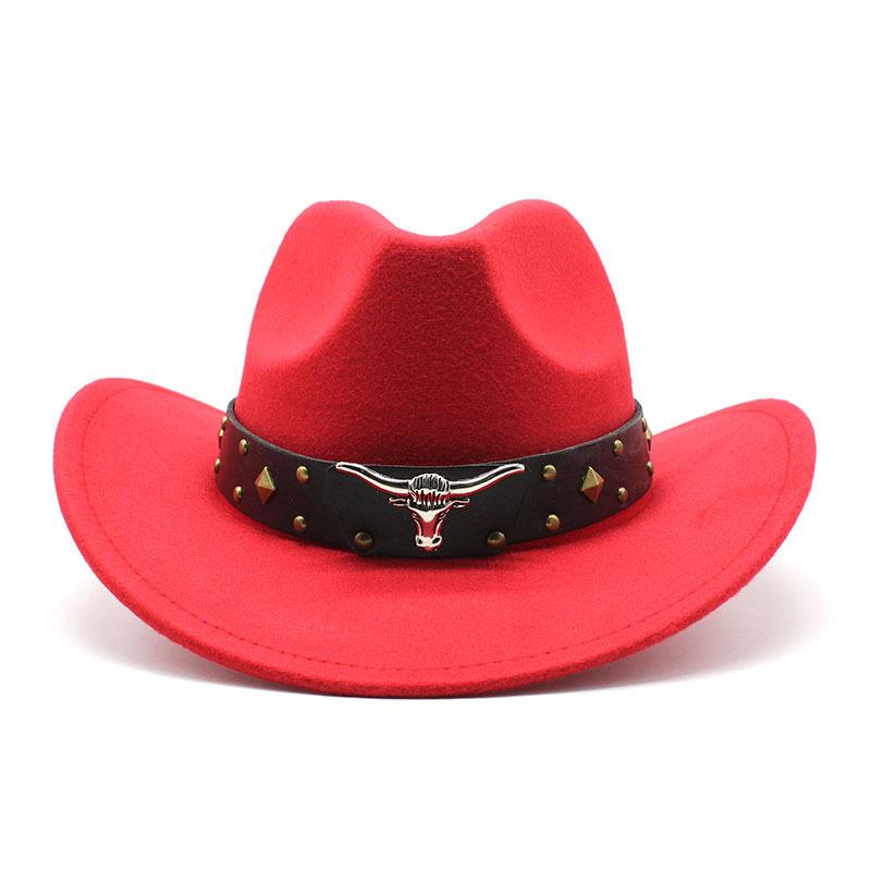Western Cowboy Hat Vintage Jazz Hat Men And Women Wool Top Hat Felt Hat
