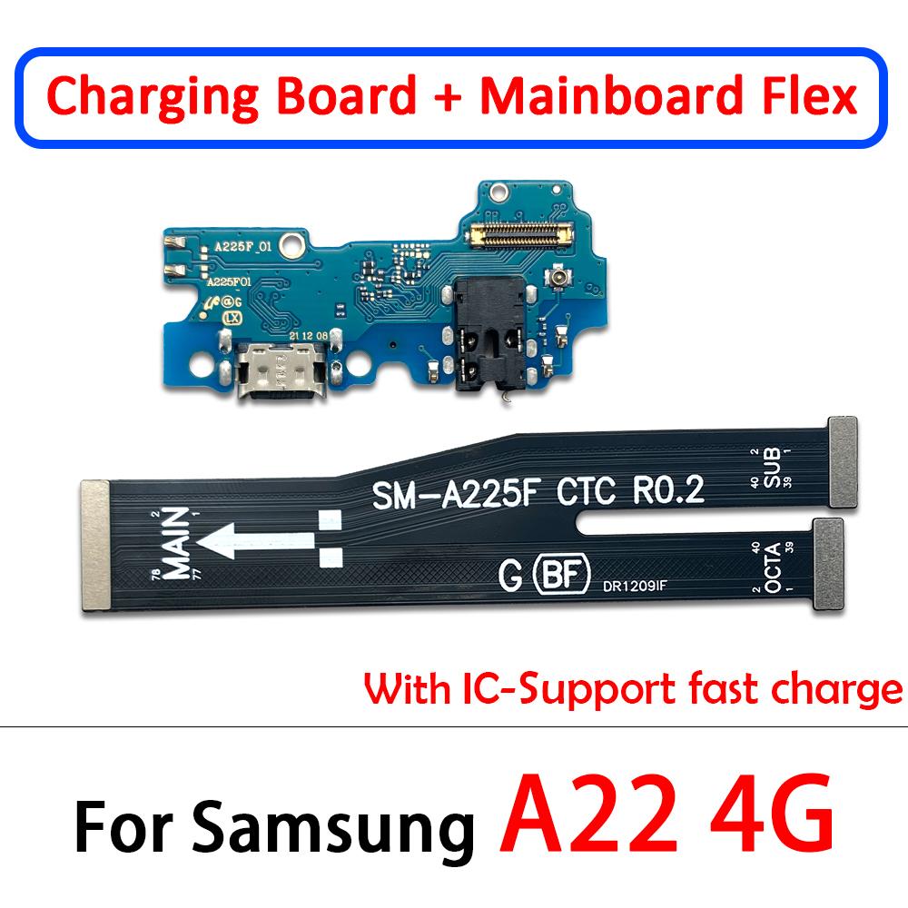 NEW Tested USB Charging Port Dock Charger Plug Connector Board Main Motherboard Flex Cable Parts For Samsung A22 A32 4G A42 5G