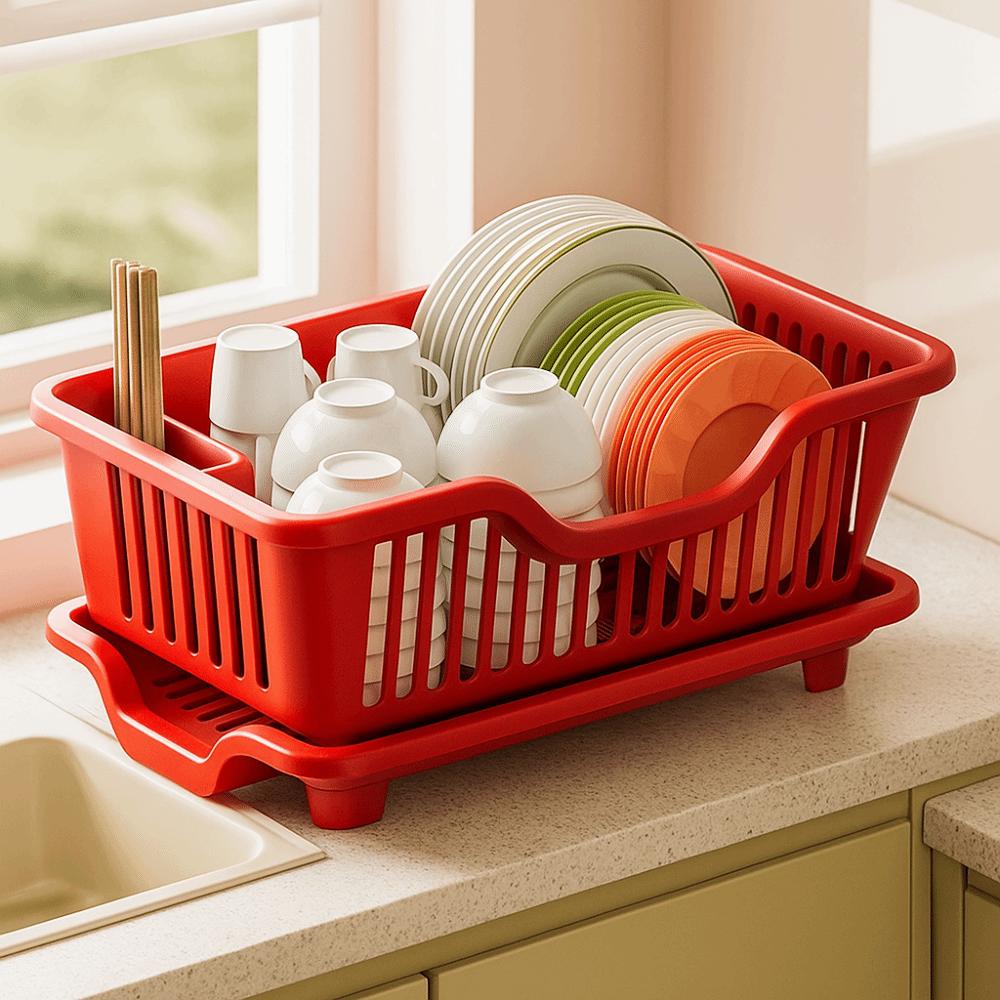 Durable Utensils Drainer Rack Plastic Storage Basket Drain Bowl Rack Dish Drying Rack  Chopsticks