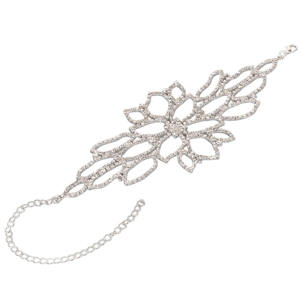 Kwiatowy cyrkoniowy mankiet na ramię w stylu boho, cyrkoniowa bransoletka na ramię, biżuteria dla panny młodej, kobiet, srebrny