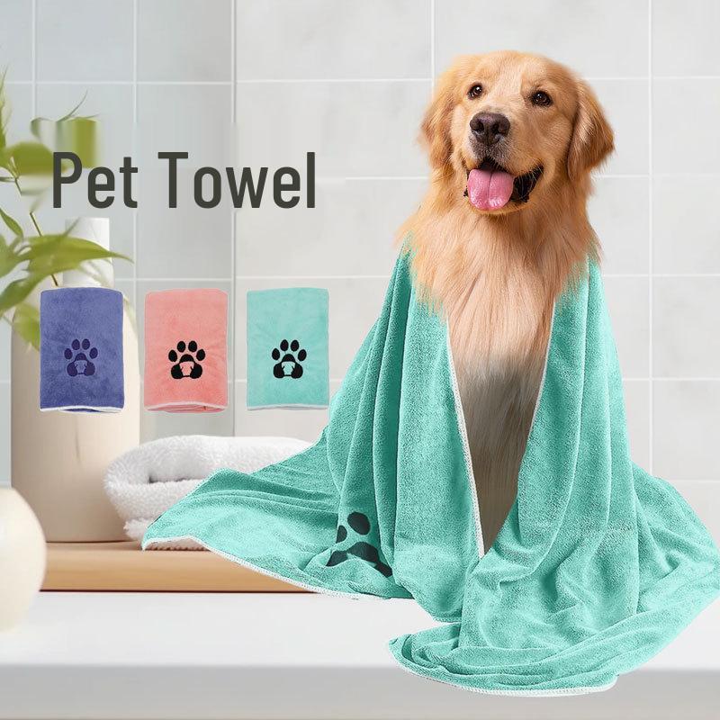 Ultra-Fine Fiber Quick-Dry Pet Towel for Cats & Dogs