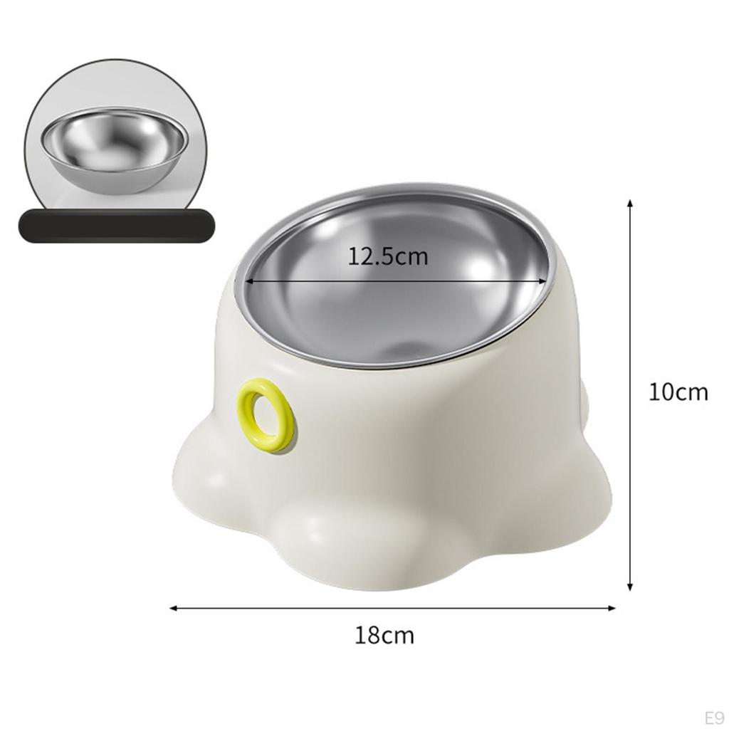 Tilted Cat Feeder Bowl Water Feeding Dish Food Dispenser for Small Dogs