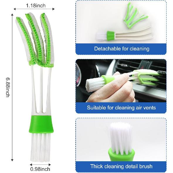 Microfiber Car Wash Mitt Applicator Towel And Car Detailing Brushes Duster Cleaning Kits, Car Wash Mitt Brush & Soft Hair Car Interior Detailing