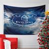 Everton FC Logo with Blue Background Pattern Wall Hanging Tapestry Decorative Tapestry Home Decor for Bedroom and Living Room