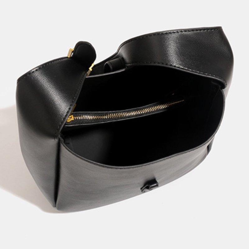 Městská minimalistická dámská podpažní taška typu bucket velká kapacita jednoramenná taška na dojíždění měkký PU materiál prošívaný design
