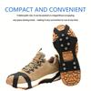 10-Toe Crampons, Heavy-Duty Ice Cleats with Anti-Slip Traction, Steel Studs Traction Cleats for Hiking, Ice Climbing, Hunting, Running, Winter Walking