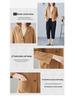 Women's 2024 Spring/Autumn Cotton-Linen Loose Casual Blazer - Plus Size, Long Sleeve, Short Jacket