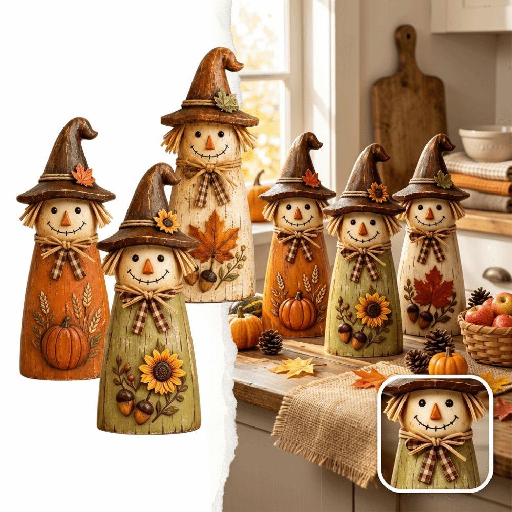 Tischdekoration Holz-Vogelscheuche Vintage-Stil Hexe Tischdekorationen Herbstdeko-Set Herbstsaison