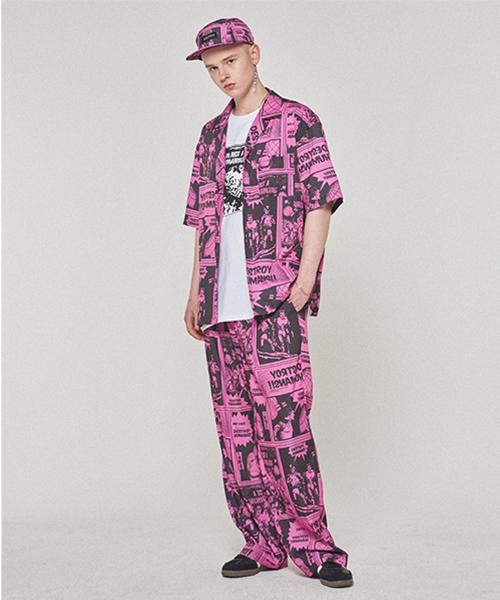 Aimnaseohyumeonbiing Comics Pants - Dust Pink