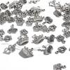20/50pcs Crown Shape Antique Silver Color Plated Pendants for DIY Jewelry Making
