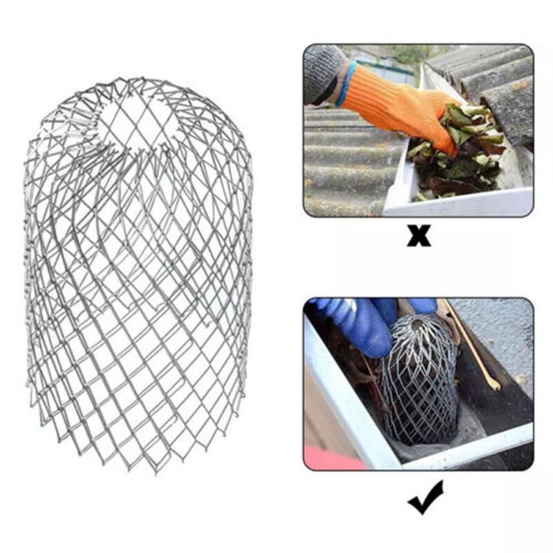 4x Metal Mesh Gutter Leaf Debris Mud Trap Guards Drain Pipe Cover Downpipe New