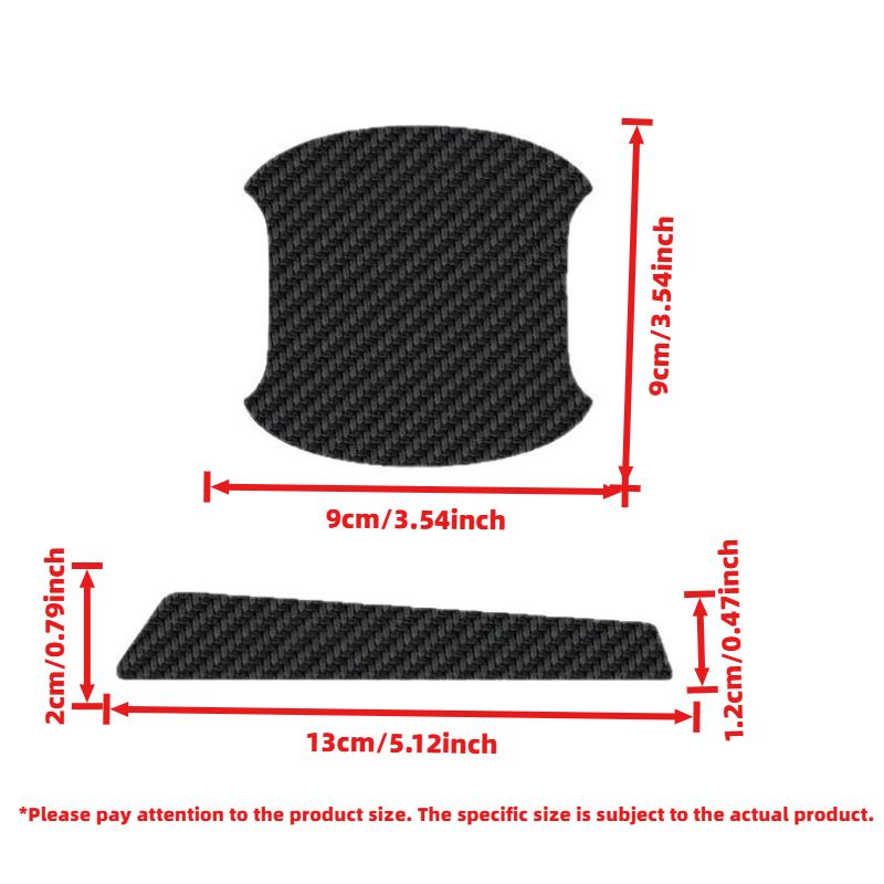 Car Door Bowl Carbon Fiber Pattern Protection Door Handle Sticker Anti-scratch Handle Protection Anti-scratch Door Bowl Sticker