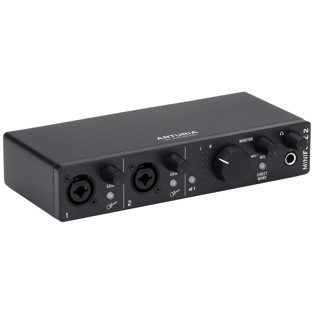 Arturia MiniFuse 2 Audio Interface Dual Audio and MIDI Interface Music Production Software Included Black