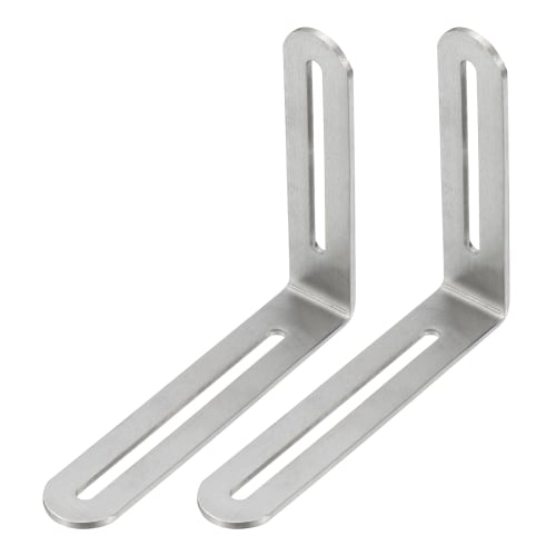 PATIKIL L-profily, 120*24*100mm, s drážkami, 2dílné nastavitelné posuvné drážkové spoje pravoúhlé profily, kovové rohové spojky pro dřevěné Ch