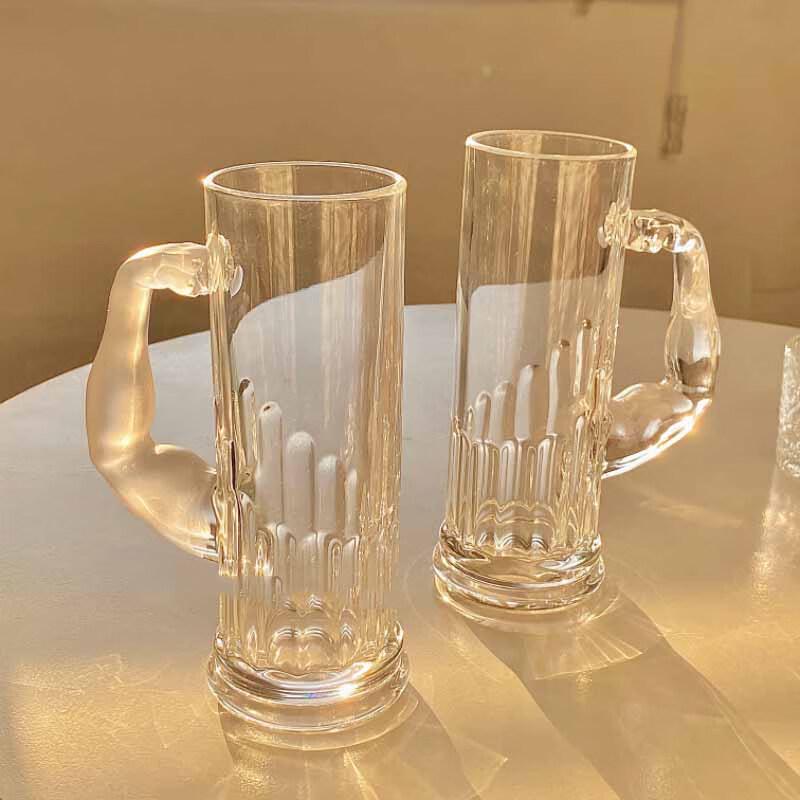 Прочная Ручка 580 мл Стеклянная Кружка для Напитков