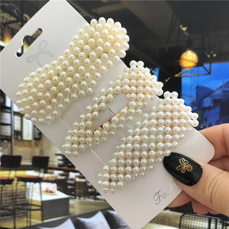 5pcs Sweets Hairpins Pearls Hair Clips for Women Fashion Barrettes Headwear Girls Hair Accessorie Bands