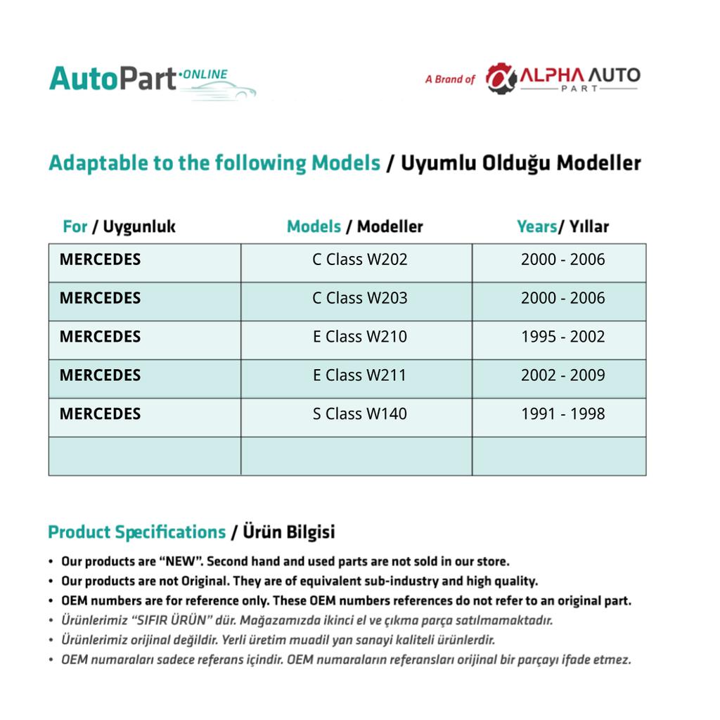 Sunroof Vent Trim for Mercedes S Class (W140) - GRAY 2-Set