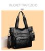 2025 Retro Soft Leather Mom Bag: Large Capacity Casual Tote and Crossbody