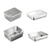 Stainless Steel Food Storage Container Metal Kitchen Prep Dish for Meal Prep Dining and Picnics Food Storage Use