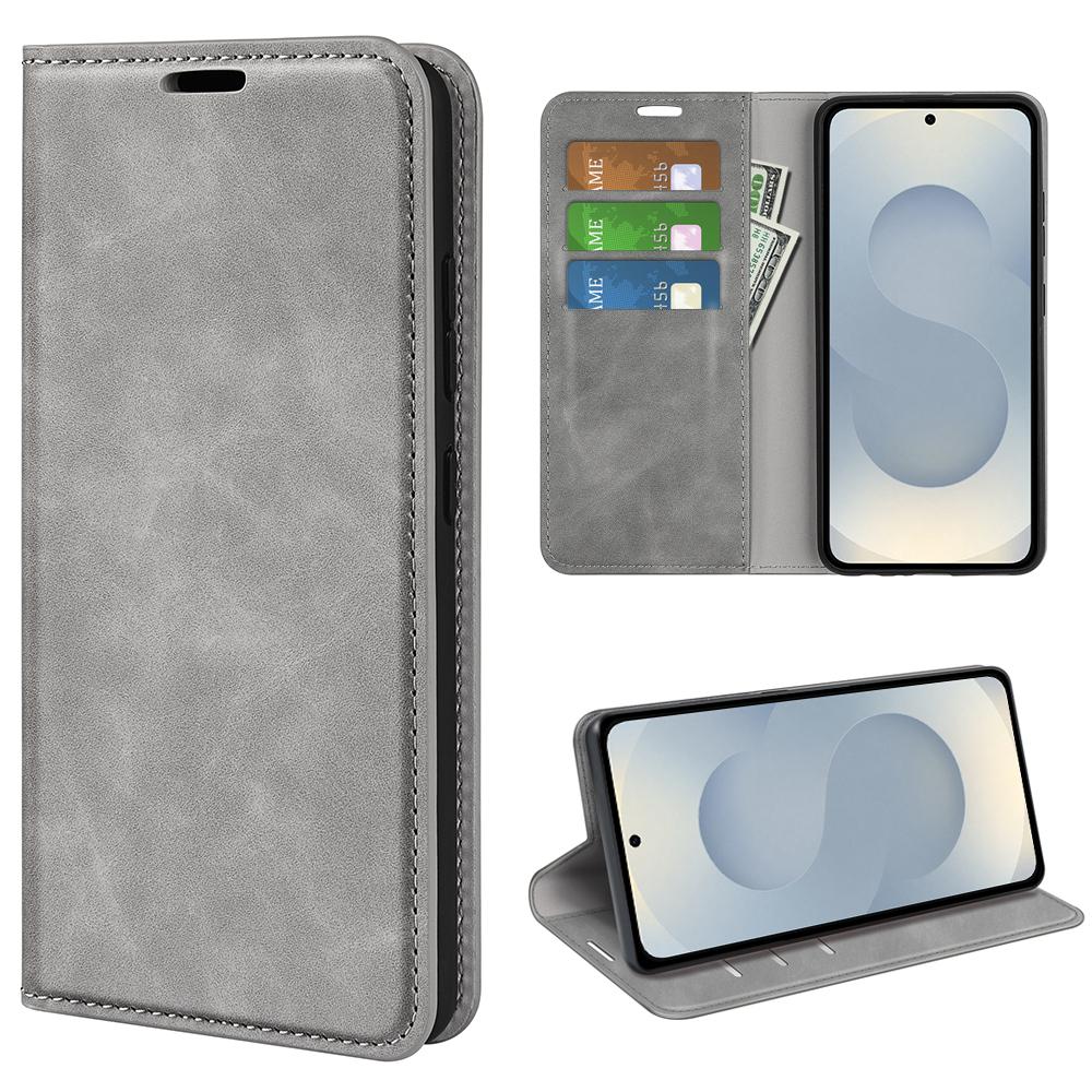 For Samsung Galaxy S25 Edge Case Skin Touch Leather Wallet Phone Cover