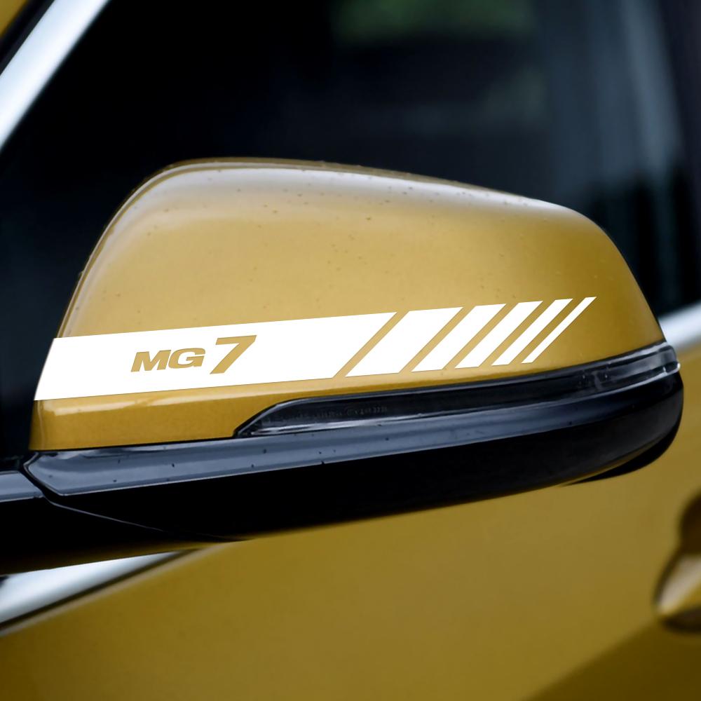 2PCS For MG ZS MG3 MG5 MG6 MG7 GT HS HECTOR 3SW Car Styling Rearview Mirror Decoration Stickers Auto Body PVC Decals Accessories dyw1