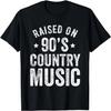 Aufgewachsen mit 90er Country-Musik Retro Lustiges T-Shirt