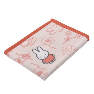 Nishikawa Miffy Throw 100X70cm Washable Bruna Color Bruna DB3619 Flower Pattern Made In Japan Red FQ73301004 [Nishikawa]