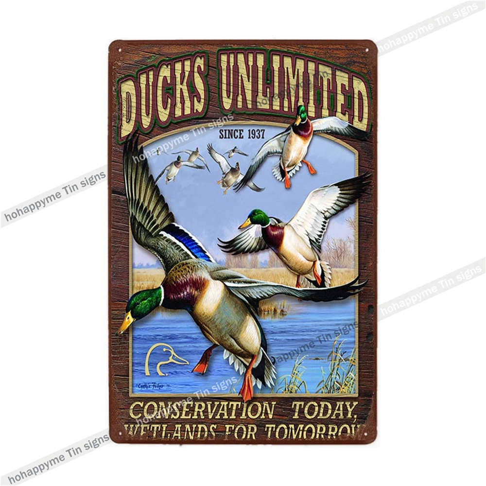 Metallschild im Vintage-Stil, für Männerhöhle, Blechmalerei, Poster, Jagdhunde, Hirsche, Retro-Wandkunst, Eisenplatten, Dekoration, Plakette, 20 x 30 cm