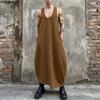 Men Women Summer Sleeveless Casual Baggy Long Dress Robes
