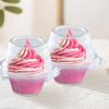 Single Cupcake Holder 50pcs Clear Cupcake Containers Reusable Stackable Dessert Case with Dome Lid Muffins Storage for Parties