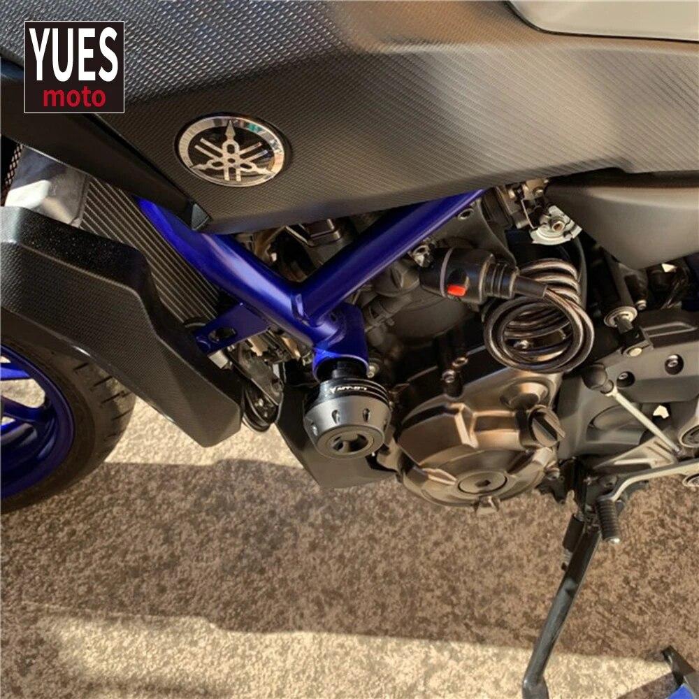 Motorcycle Accessories CNC Frame Sliders Crash Pad Falling Protector Guard For Yamaha MT07 MT 07 2015-
