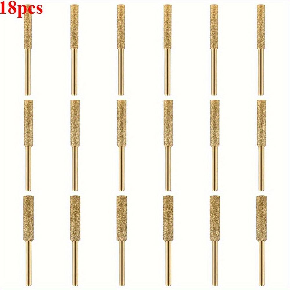 

18pcs Saw Grinding Burrs. 1/8 shank stones for rotary tools & chainsaws.
