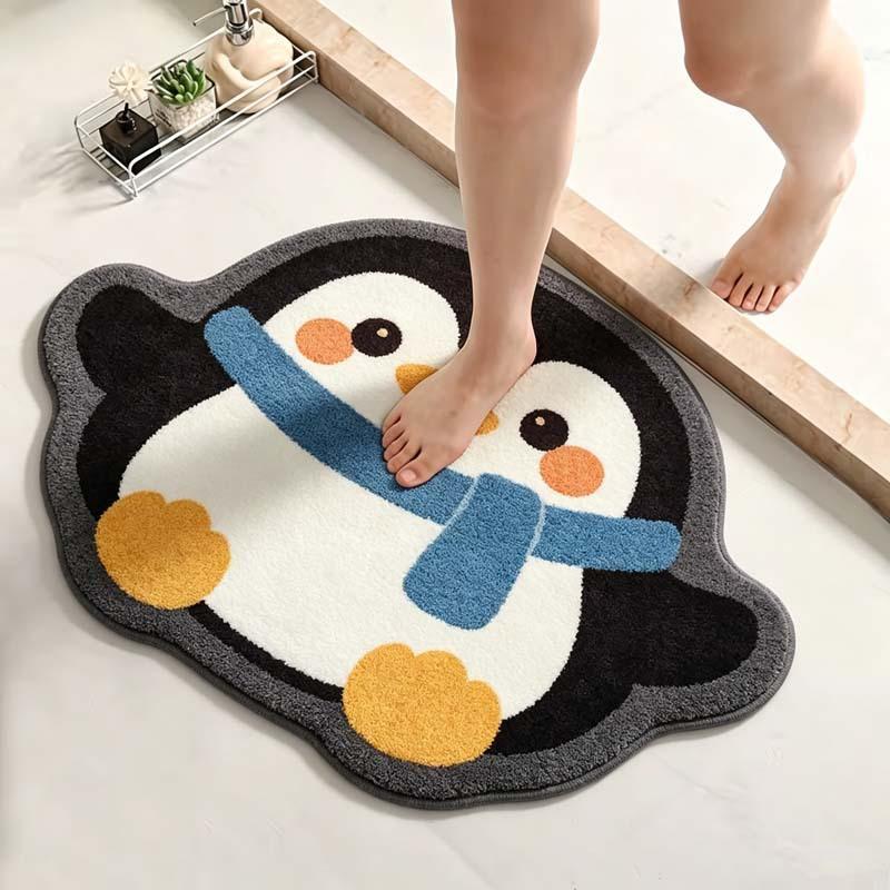 Thickened Special-Shaped Bathroom Absorbent Floor Mat Flannel Toilet Mat Shower Room Non-Slip And Dirt-Resistant Foot Mat