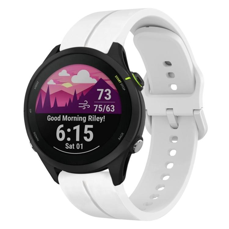 

Для Garmin Forerunner 255 Music 22 мм силиконовый ремешок для часов For Garmin Forerunner 255 Music белый