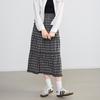 Betu Women's Retro Plaid A-Line Skirt