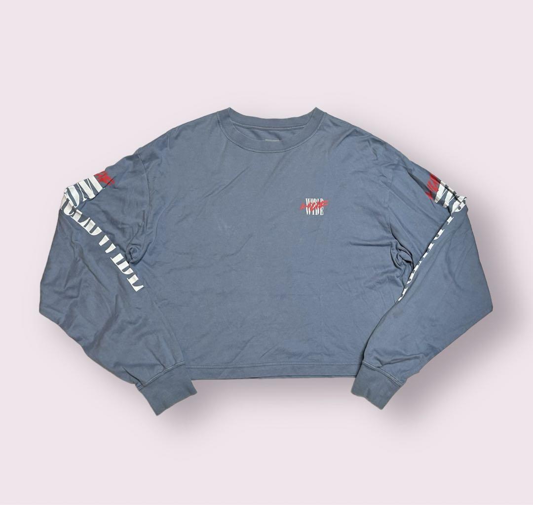 

[USED] HUF Akira LOGO WORLDWIDE Women s Cropped Long T-Shirt