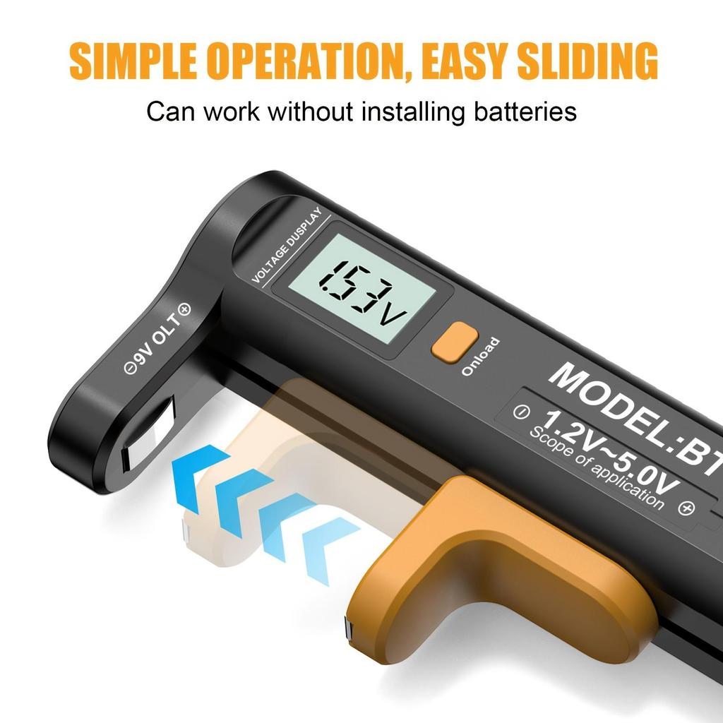 Digital Battery Tester LCD Display Battery Capacity Voltage Checker Battery Test Meter