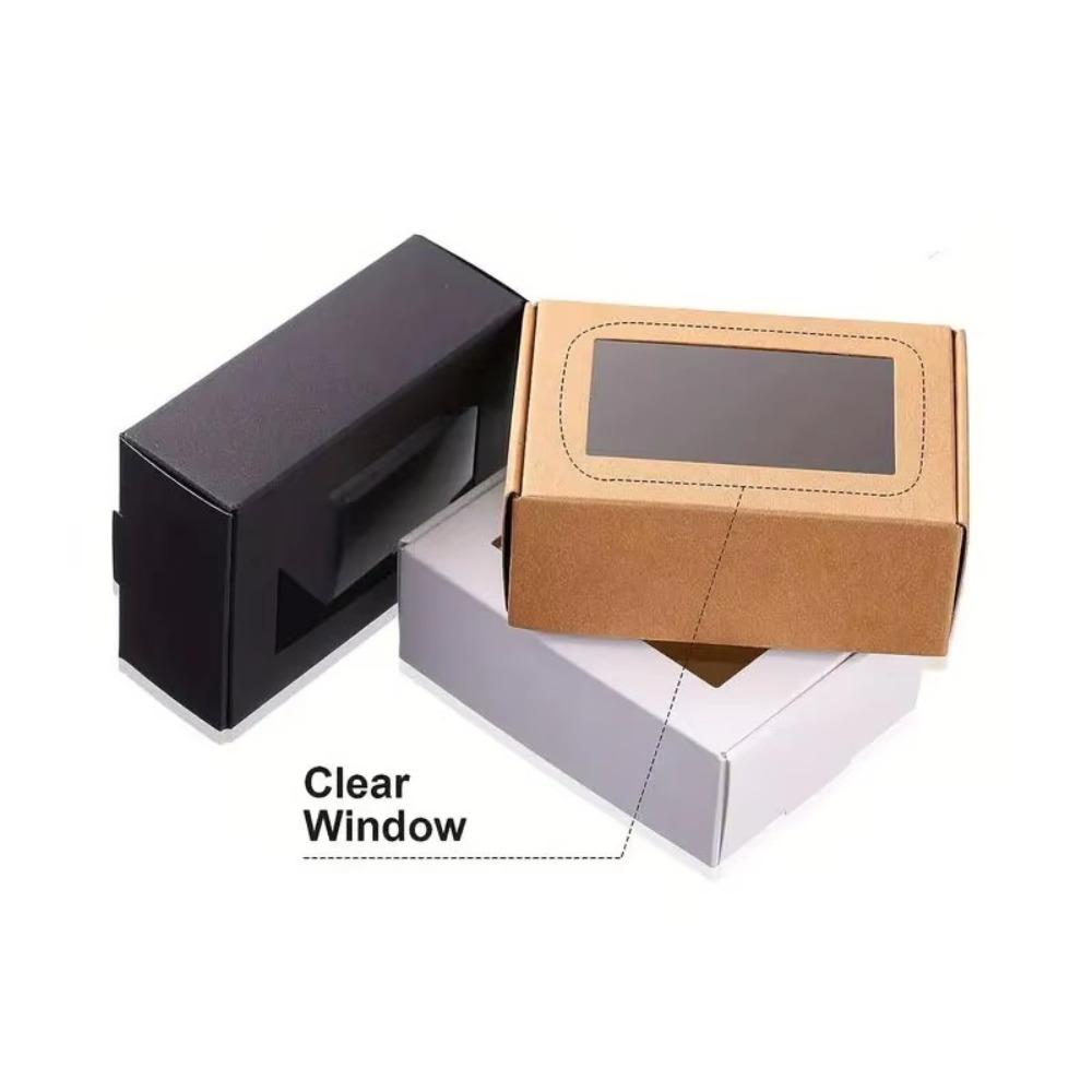 10/20Pcs Kraft Paper Candy Cake Boxes Square Handmade Soap Case  Birthday Presents Packaging