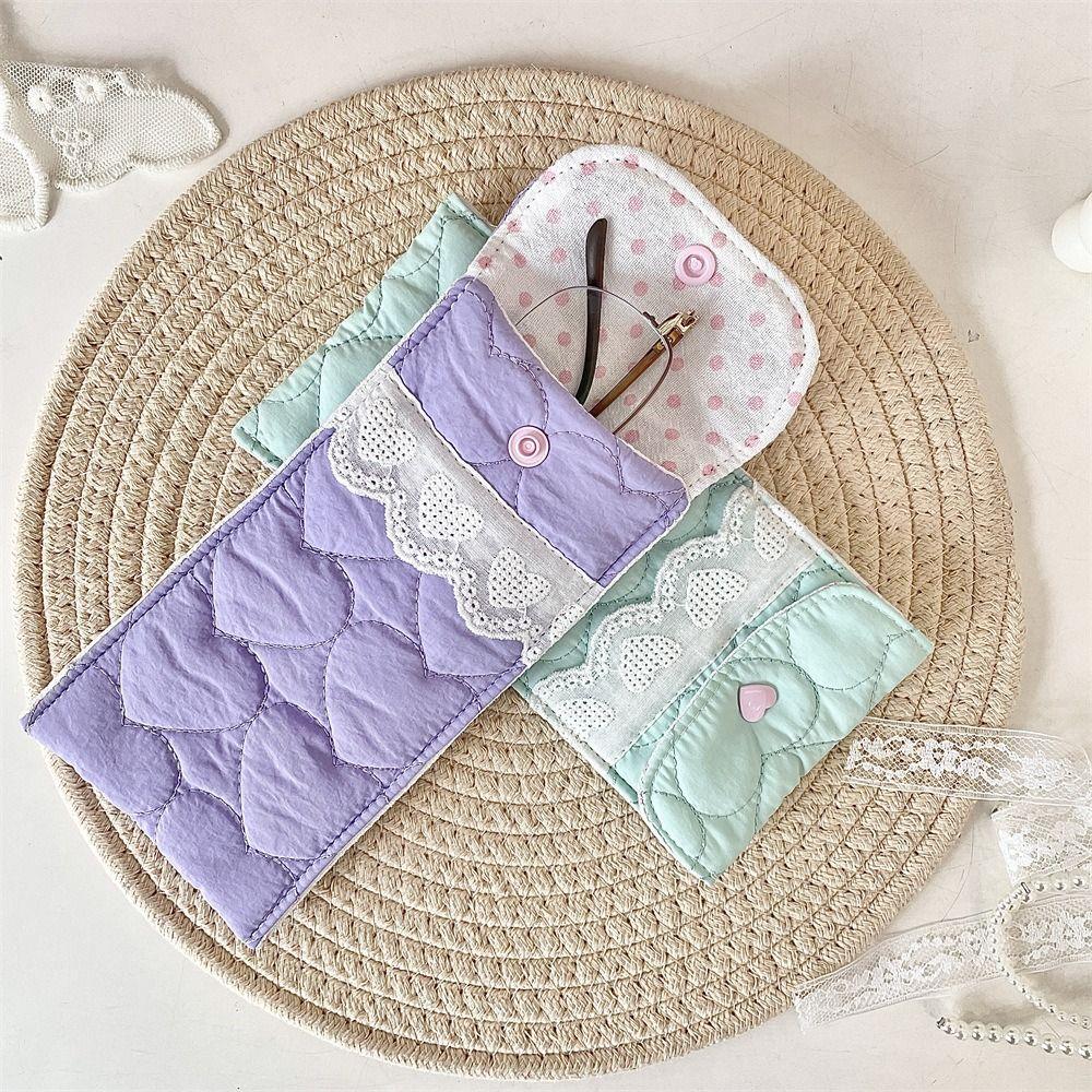 Korean Style Lovely Eyeglasses Case Sweet Lipstick Bag Portable Cute Pencil Case  Girls