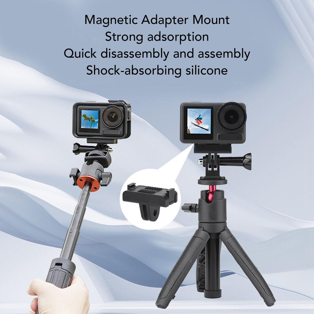 Magnetic Adapter Mount for Action 4 3 Quick Release Adapter with Connection Adapter Sports Camera Accessories Attachable Tripod Vlogging