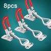8PCS Iron Galvanized/Stainless Steel Adjustable Toggle Clamp Catch Clasp Quick Release Clamp Anti-Slip Push Pull Toggle Clamp