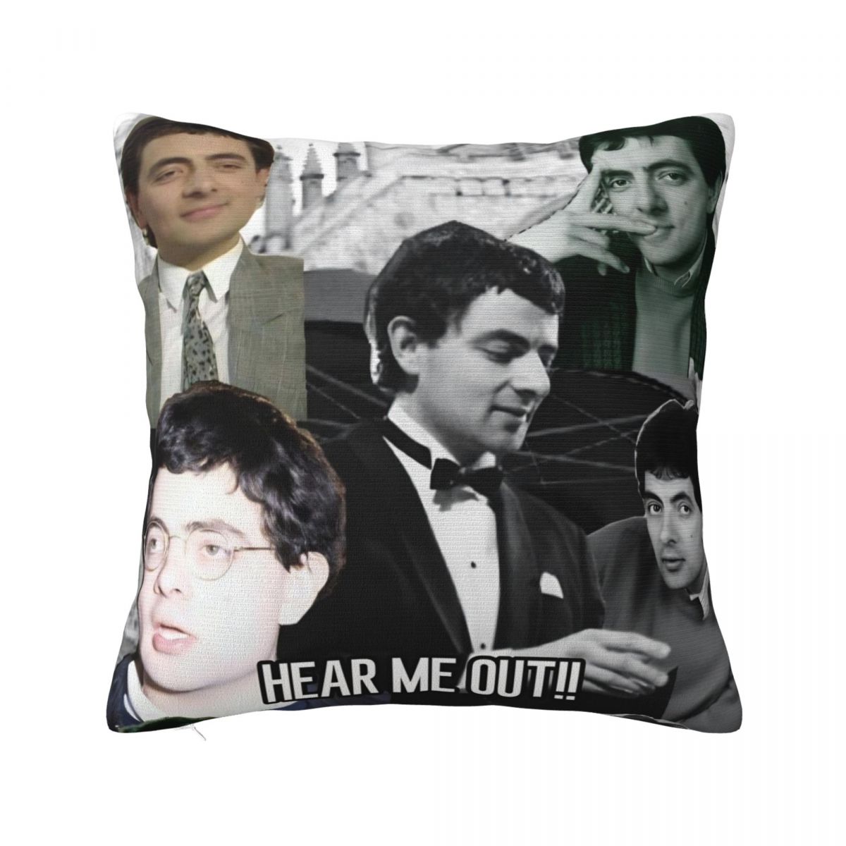 

Cartoon Mr. Bean Rowan Atkinson Comedian Pillow Cover Pillow Case Cushion Cover Pillowcases For Chair Sofa Home Decoration 16x16Inch