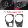 For Volkswagen Golf 7 Gti Mk7 2013-2019 Carbon Fiber Auto Headlight Switch Decoration Frame Cover Trim Sticker Car Accessories