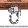 Lot de 4 crochets inox SUS304 180° pour balançoire, hamac, sac de frappe – suspension extérieure