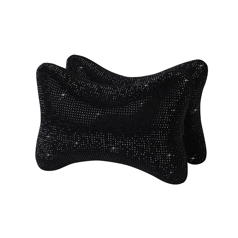 

2 шт. блестящая подушка для шеи автомобиля с бриллиантами для автокресла водителя авто подголовник сиденья подушка со стразами Радуга Bling аксессуары