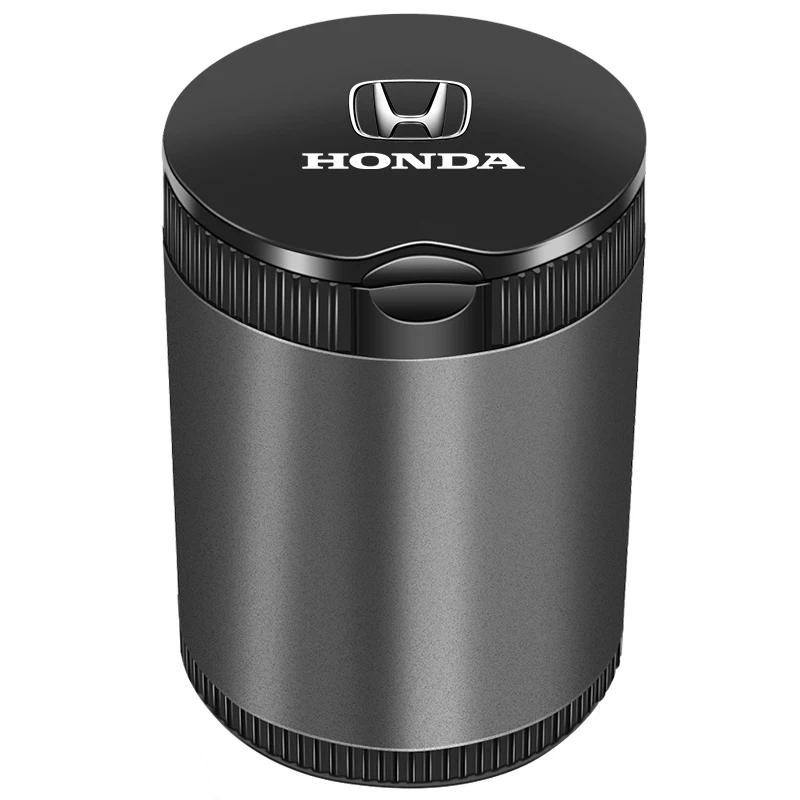 For Honda AcCar LED Ashtray Garbage Coin Storage Cup Container Cigar Ashtray For Honda Civic Fit Jazz Accord Pilot CRV Odyssey Passport