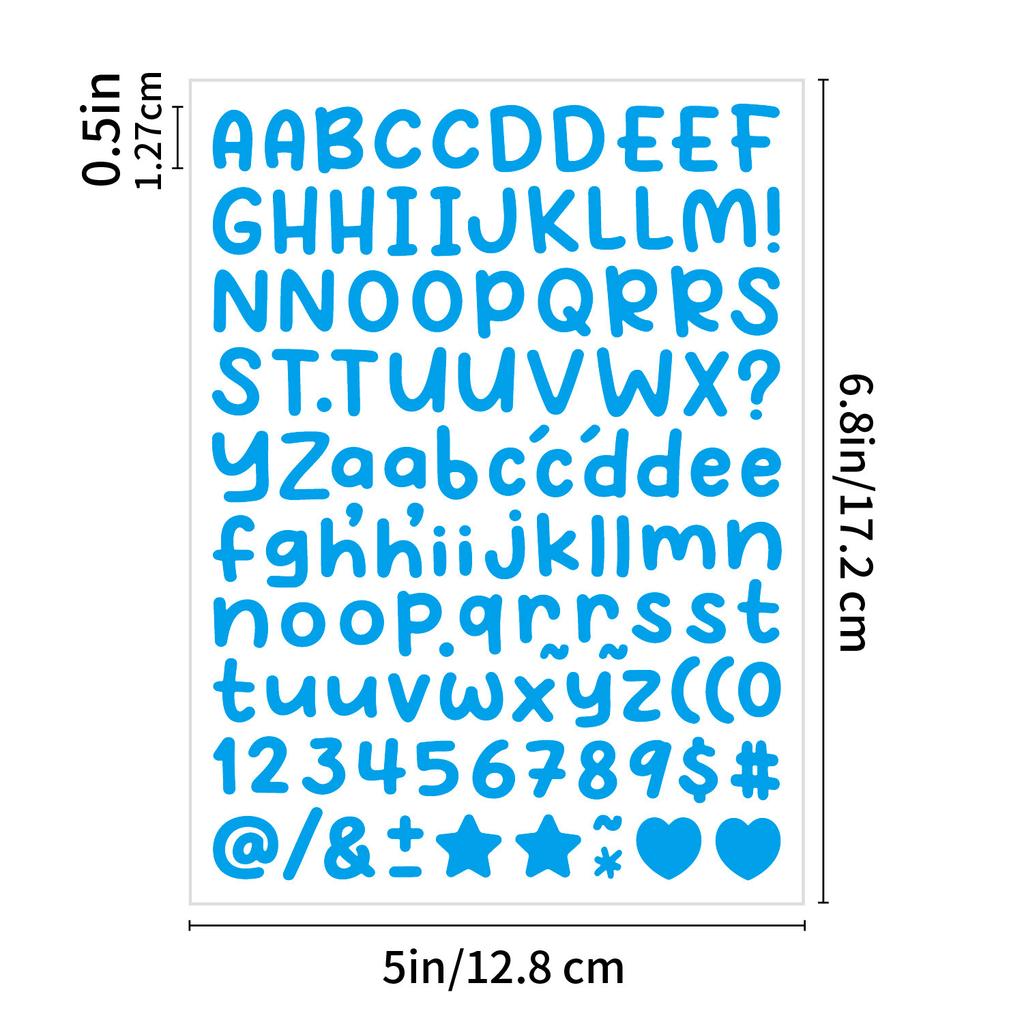0.5inch Alphabet Stickers Small Size Greeting Cards Decorative Letter Stickers for Clipping Books
