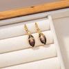 Elegant Colorful French Diamond Dangle Earrings for Women - Stylish Evening Wear Ornament