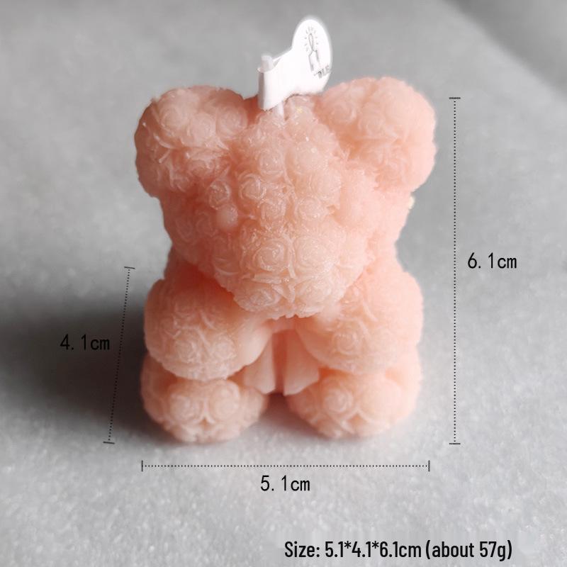 Rose Bear Aromatherapy Candle - Creative Ornament & Valentine's Souvenir